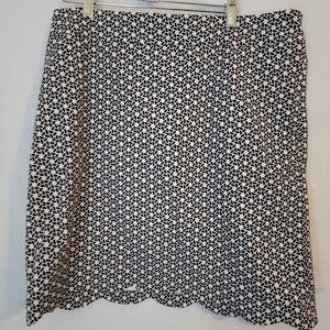 Talbots Women's Black White Skirt 10